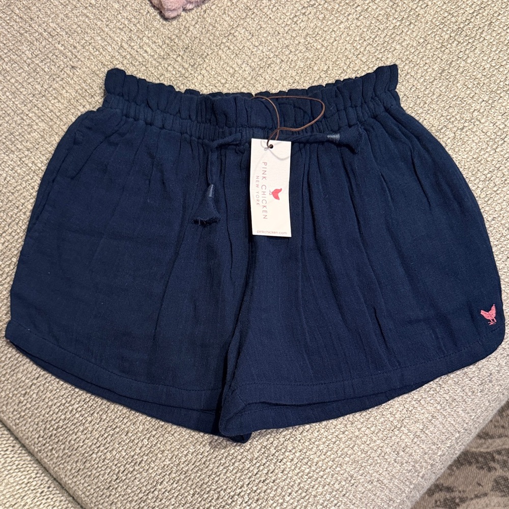 Pink Chicken Navy Girls Shorts
